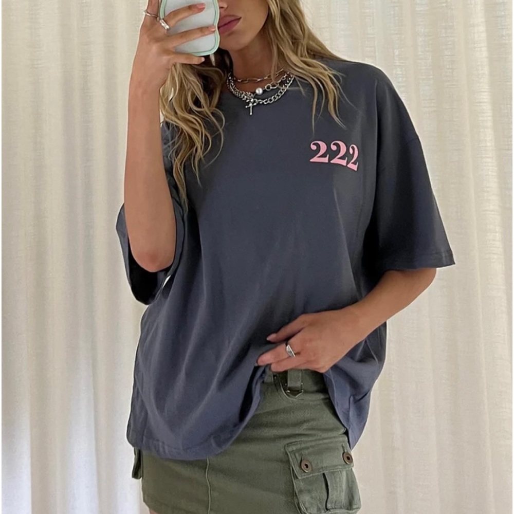 Princess Polly “222 Alignment Oversized Tee Slate”   Size: M/L